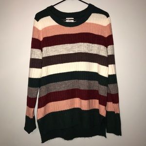 Old Navy Multicolored Large Striped Sweater